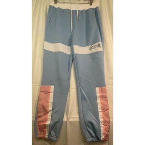 PA7028- Le TIGRE LA1432 Colorblock Track Pants Light Blue Pink White Men’s Med